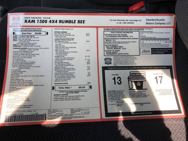 2005 Dodge Ram 1500 Rumble Bee