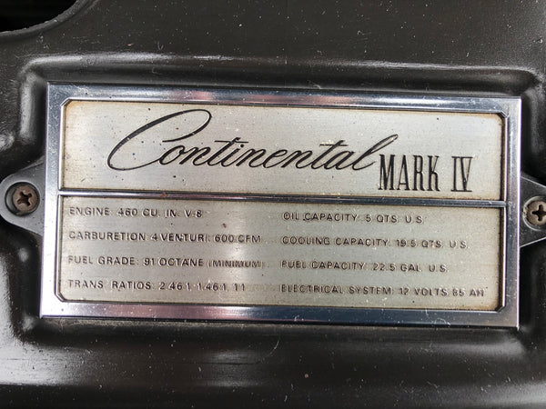 1972 Lincoln Continental Mark IV