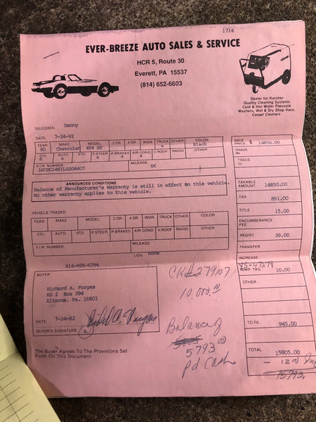1990 Chevrolet 1500 SS 454