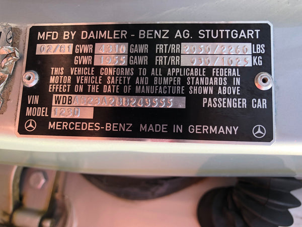 1981 Mercedes Benz 240D